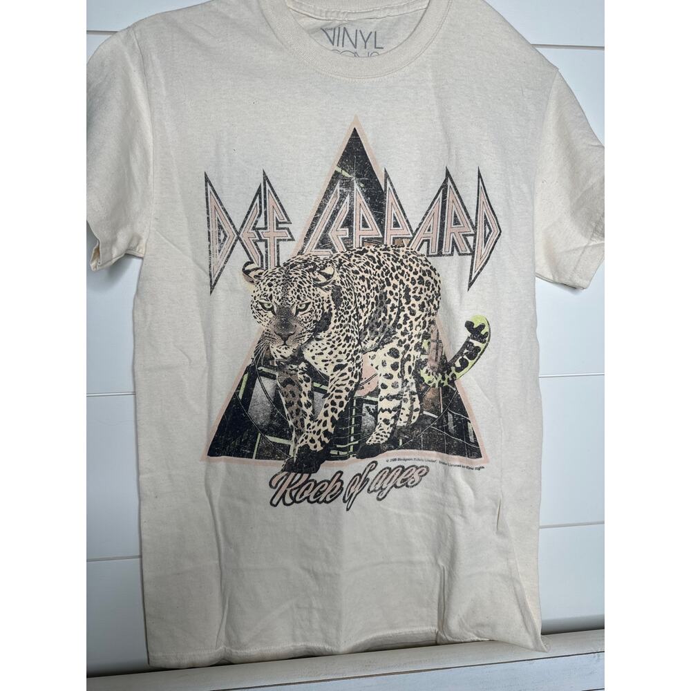 ❤️ Vinyl Icons Vintage Def Leppard Ivory Pyromania 1983 US Tour T-Shirt Size XS